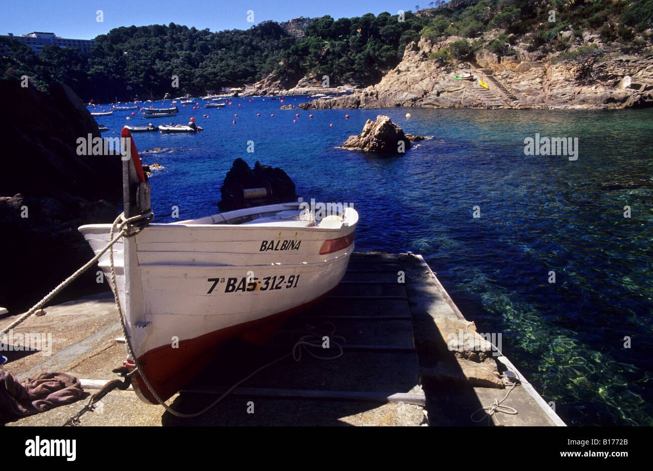 Fornells cove Costa Brava Baix Empordà provincia di Girona Catalogna Spagna Foto Stock