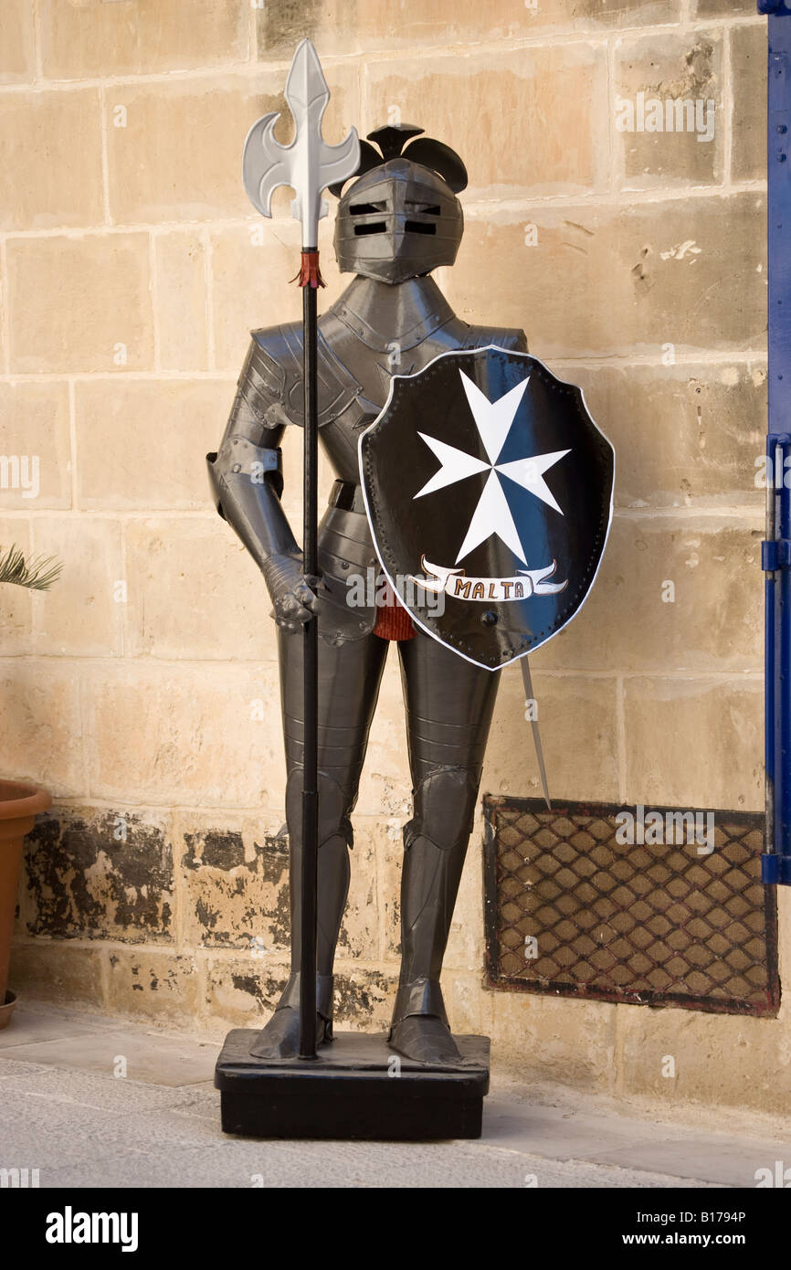 Armored Soldier Mdina Malta Foto Stock