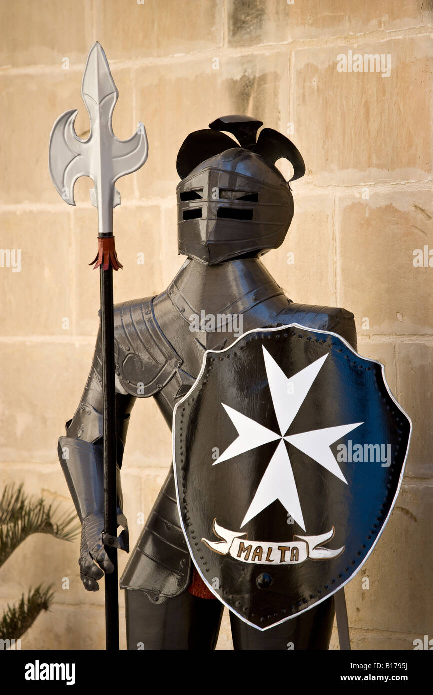 Armored Soldier Mdina Malta Foto Stock