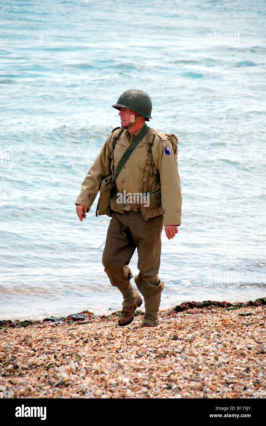 Spiaggia di lepe hampshire D-day commemorazione Foto Stock