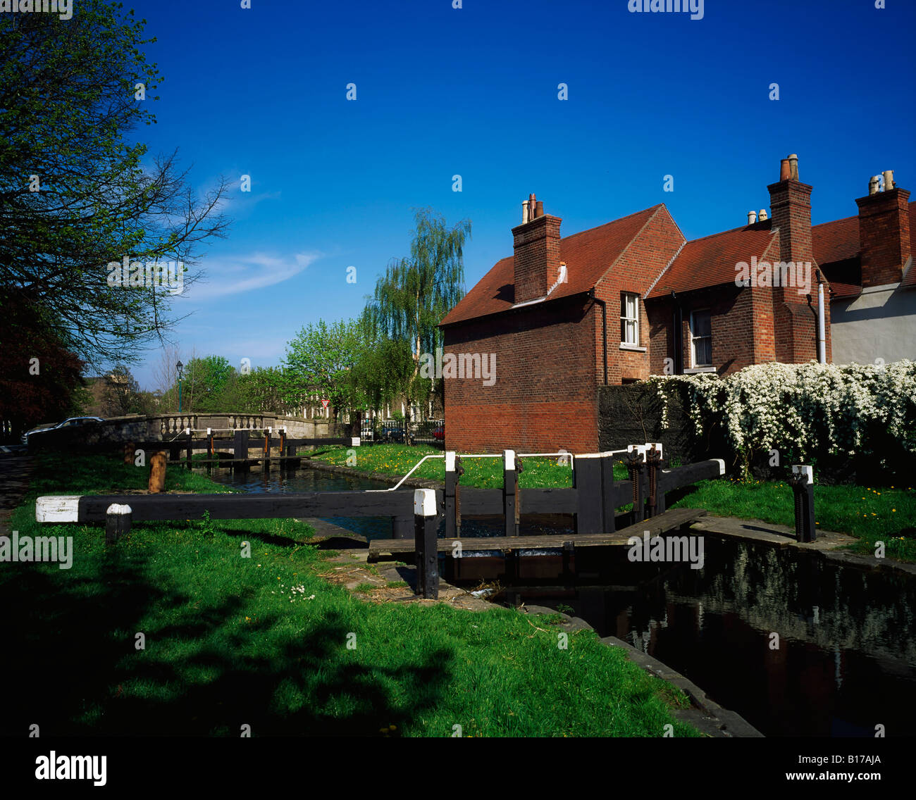 Grand Canal, Huband Bridge, Dublino, Irlanda Foto Stock