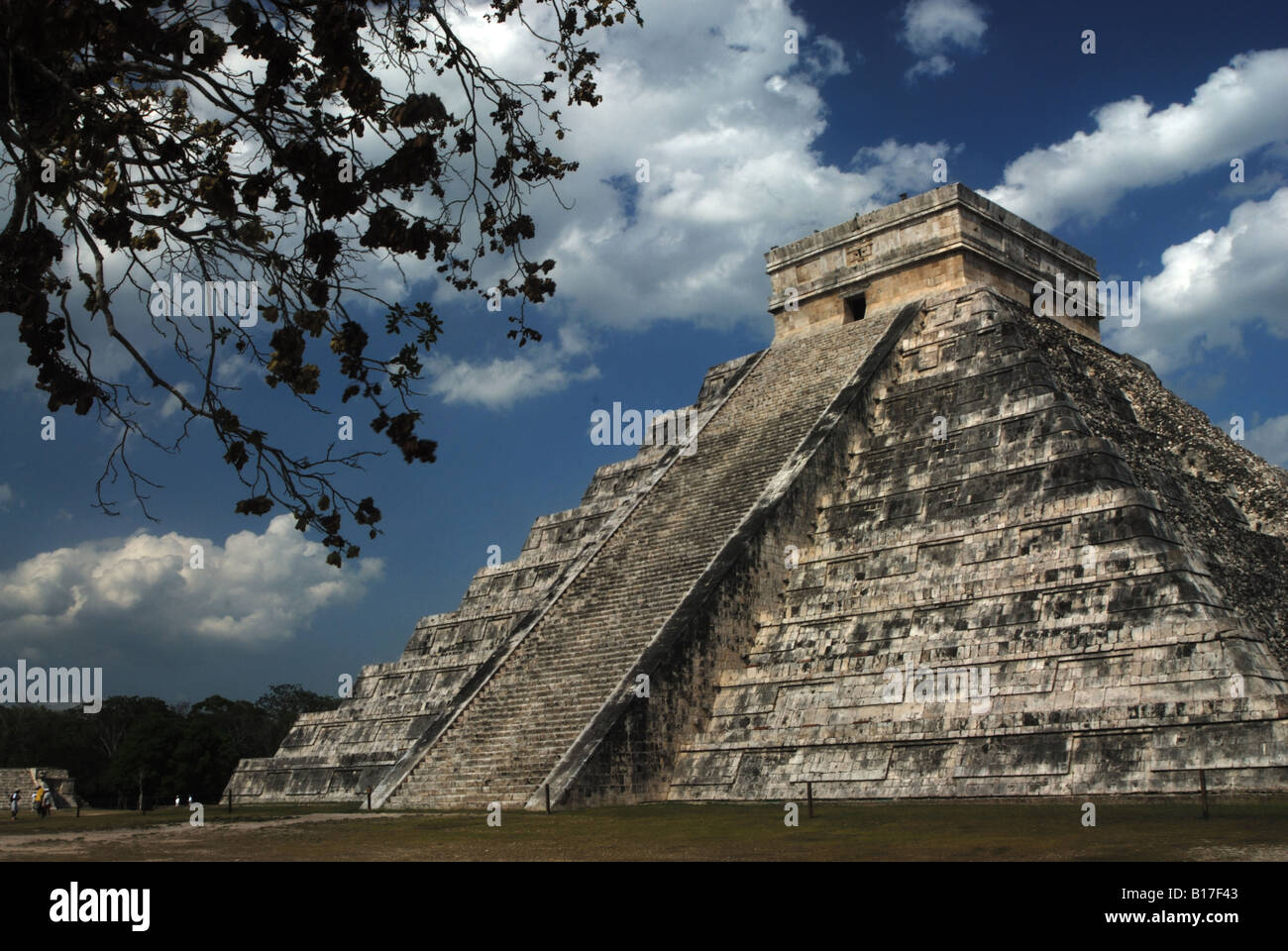 Il tempio Maya di Chitchen Itza, Messico Foto Stock