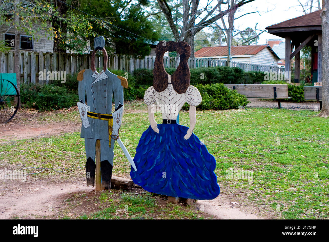La fotografia in posa Stop Andersonville in Georgia negli Stati Uniti Foto Stock