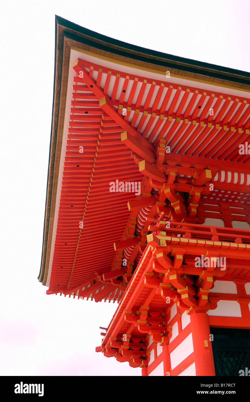 Dettaglio del tempio di Kiyomizu Kyoto in Giappone Foto Stock
