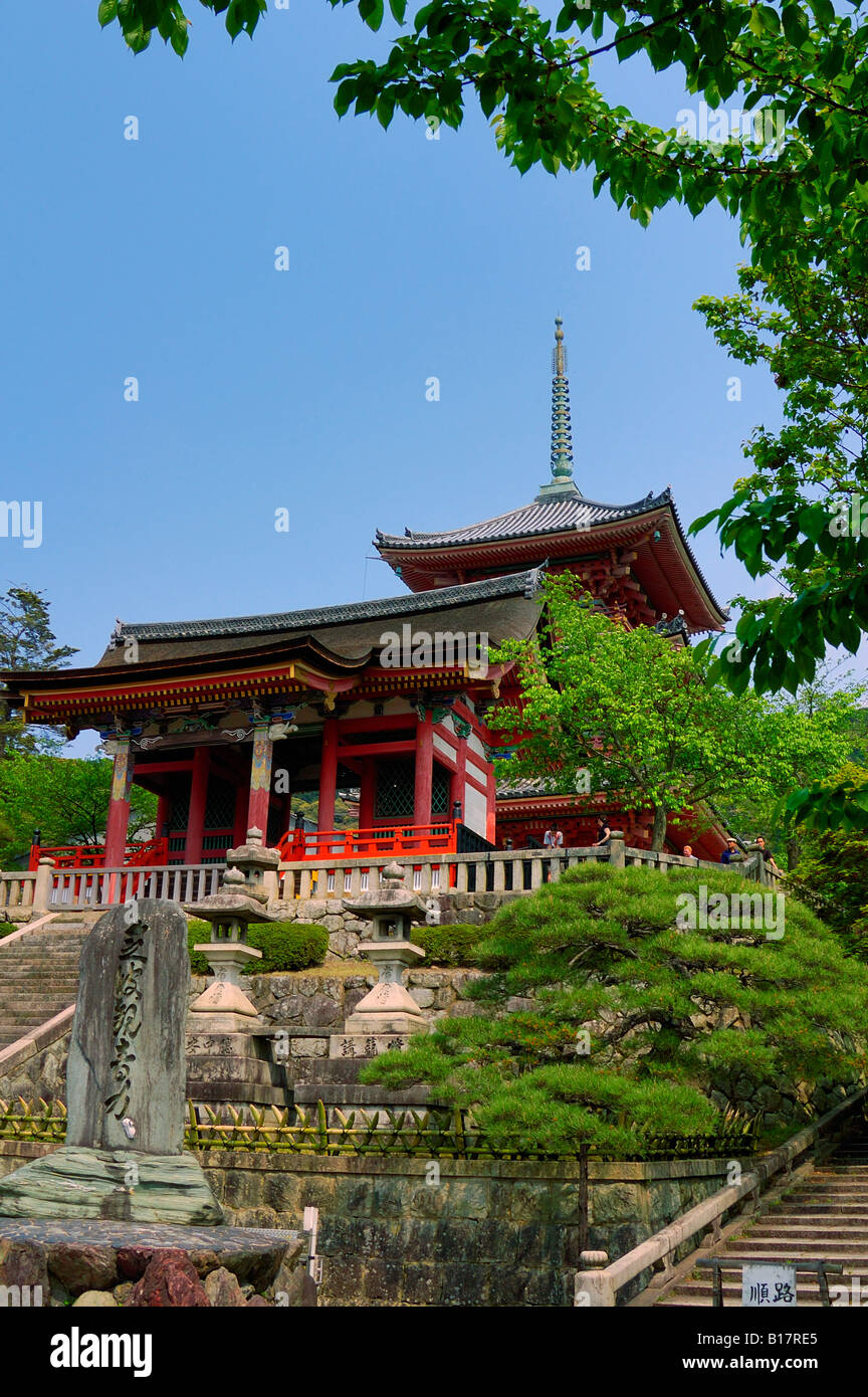Tempio di Kiyomizu Kyoto in Giappone Foto Stock