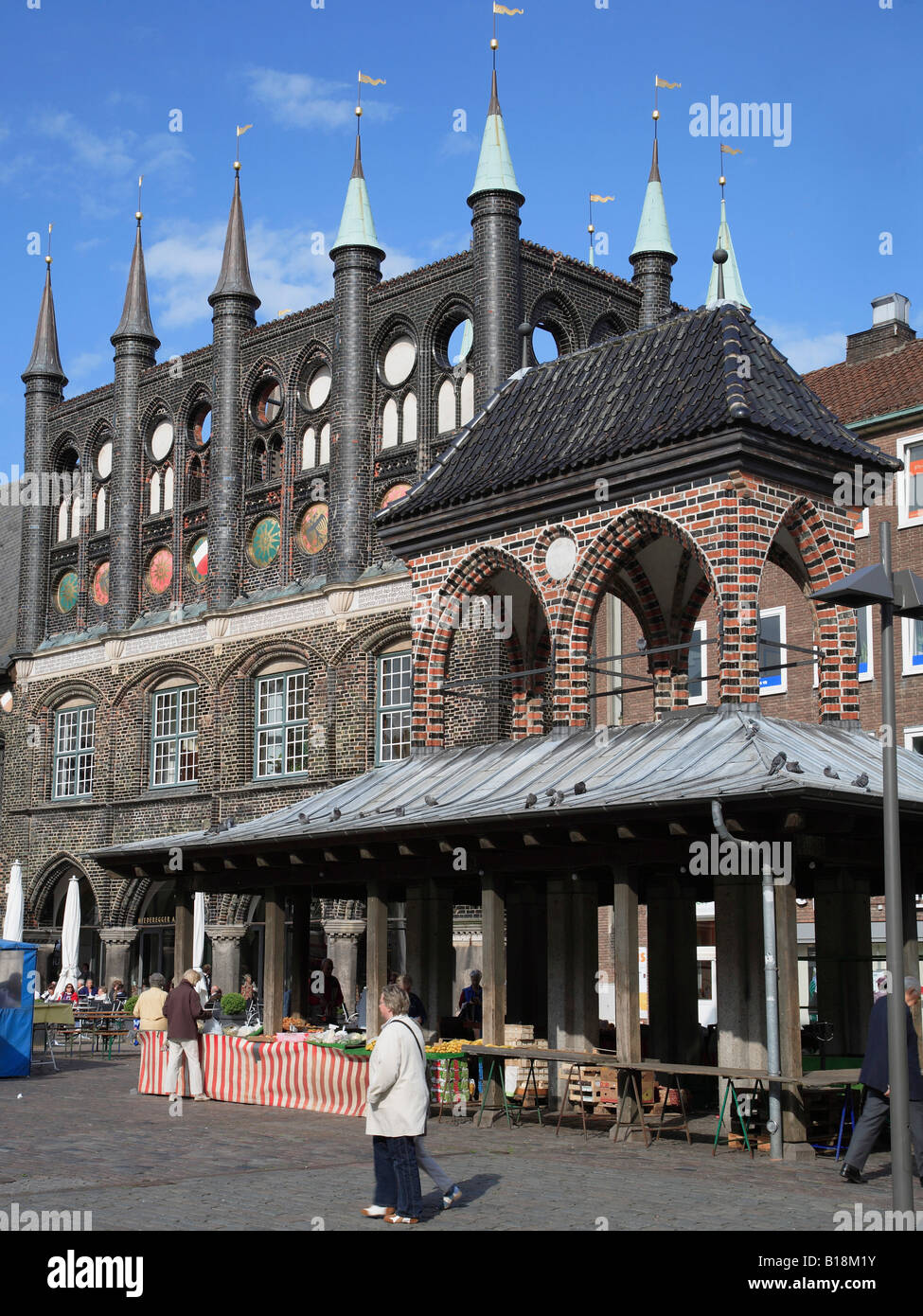 Germania Schleswig Holstein Lubecca Rathaus Town Hall Foto Stock