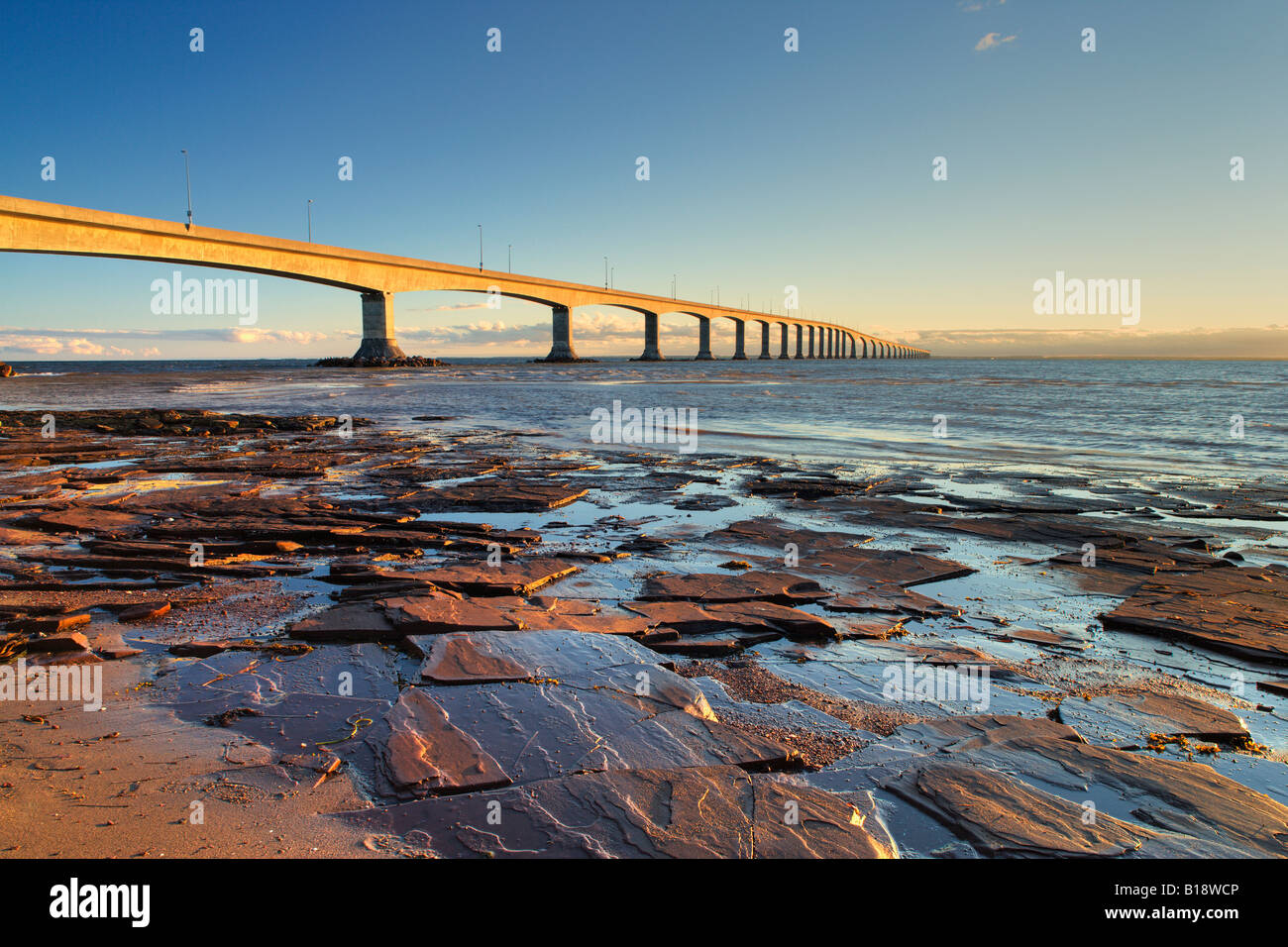 Confederazione Bridge - Cape Jourimain New Brunswick, Canada. Foto Stock