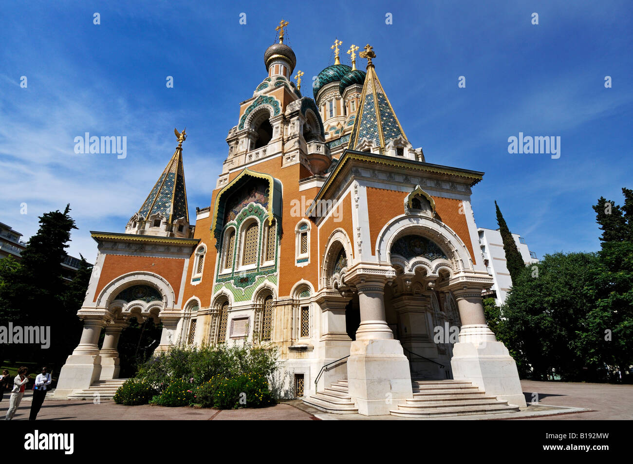 La chiesa russo-ortodossa Cattedrale di San Nicola a Nizza Francia fotografato Giugno 2008 per solo uso editoriale Foto Stock