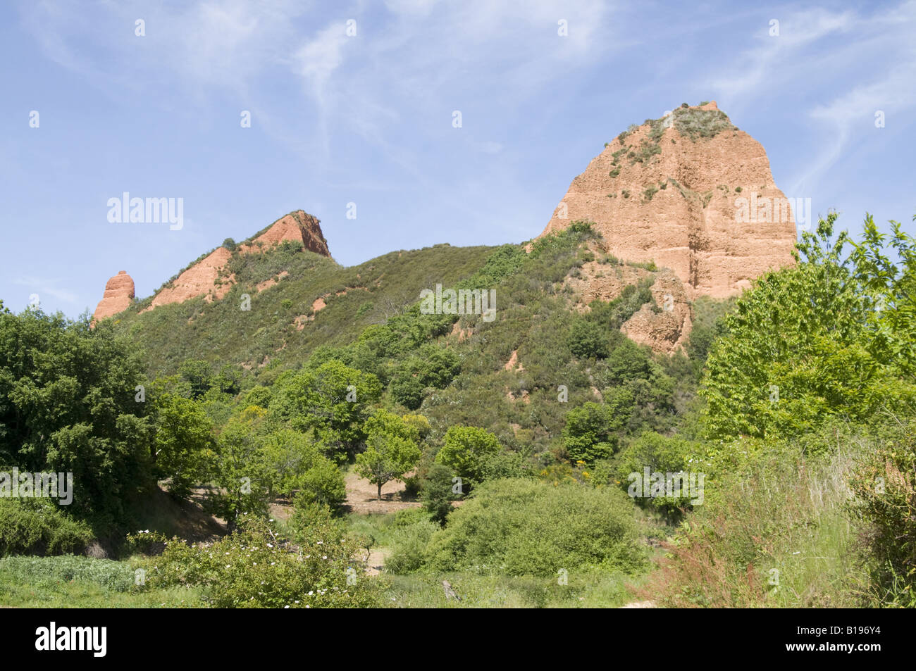 Las Médulas, Spagna. Las Medulas erano la più grande miniera nell'impero romano. Foto Stock