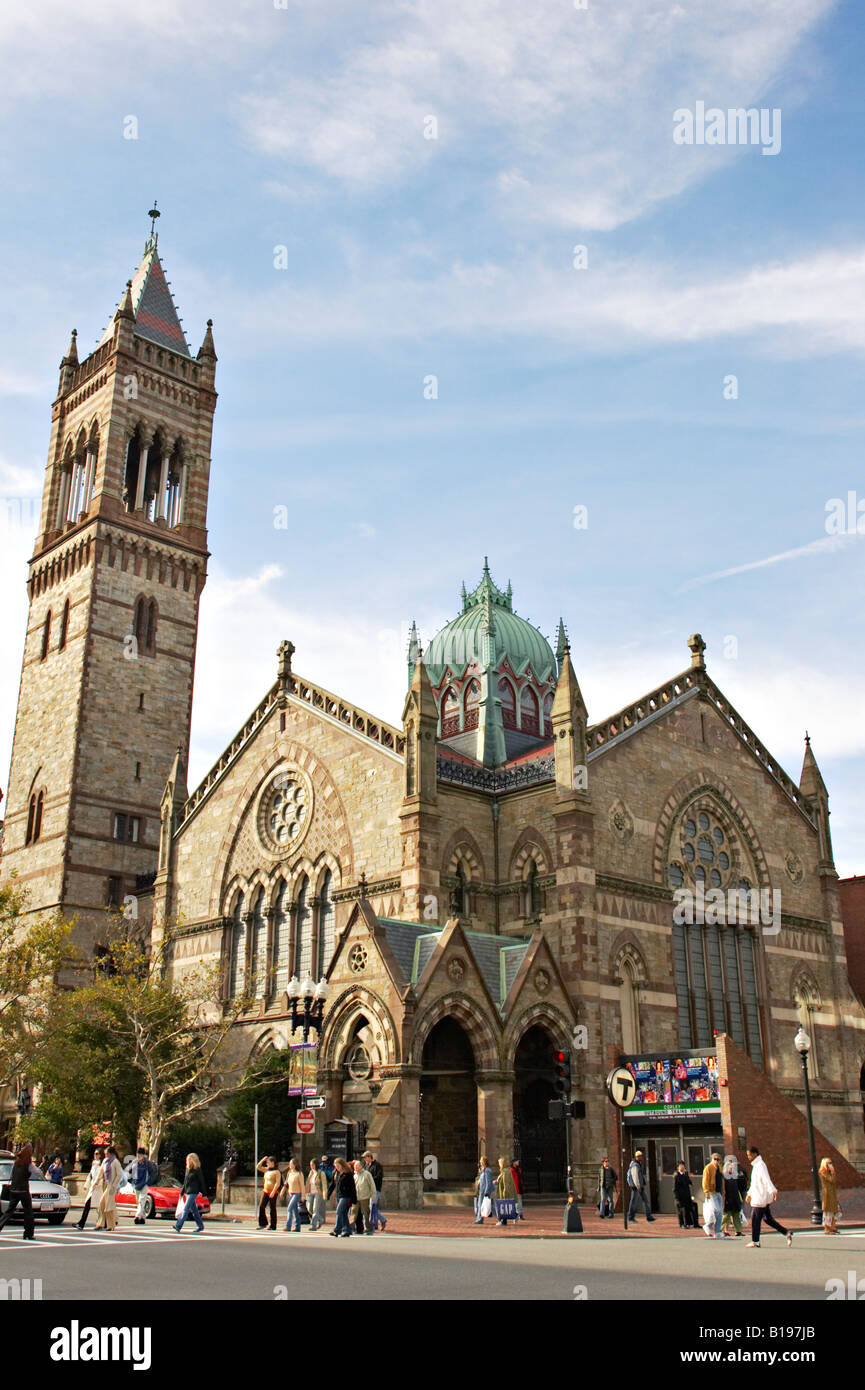 Boston Massachusetts Vecchia Chiesa sud su Boylston Street esterno in stile gotico veneziano Carlo Amos Cummings architetto Foto Stock