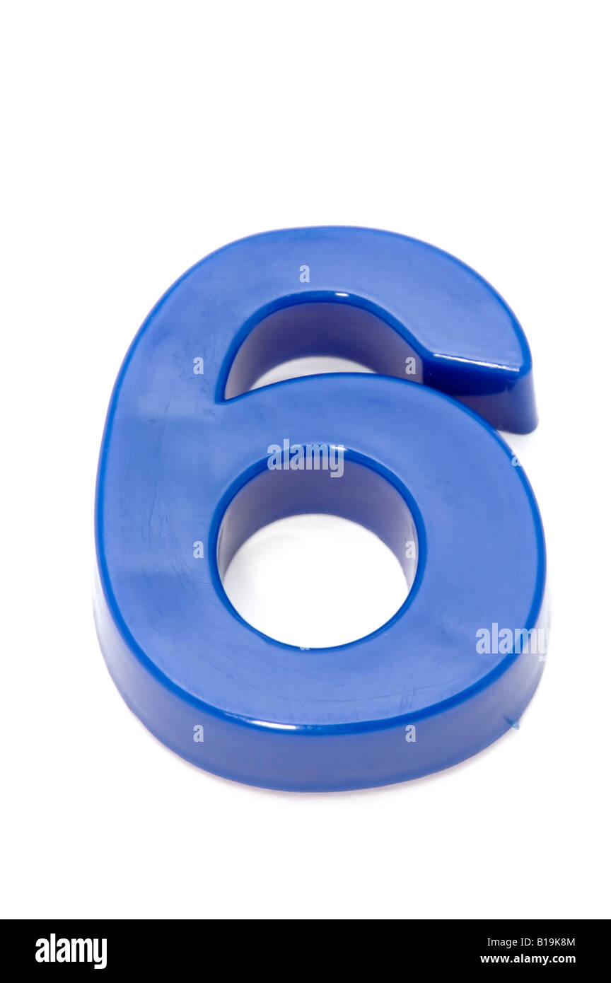 Oggetto sul giocattolo bianco numero di plastica Foto Stock