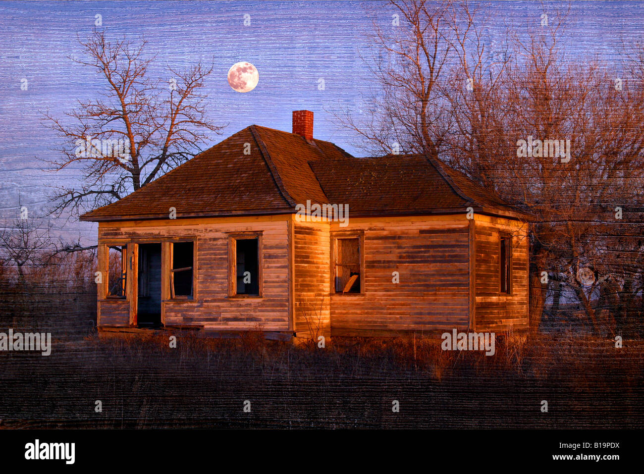 Abbandonato farm house Foto Stock