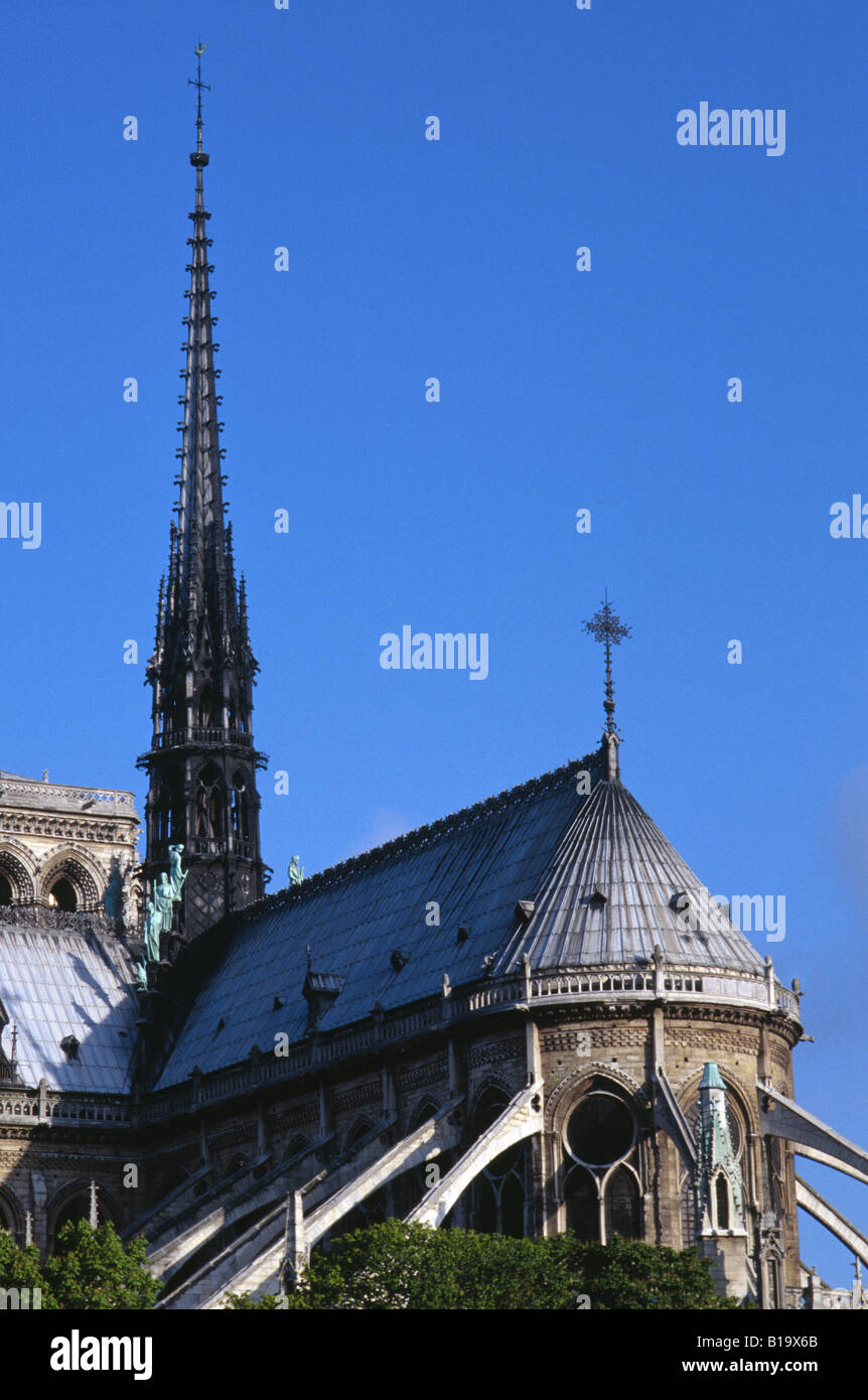 La cattedrale di Notre Dame a Parigi Francia Foto Stock