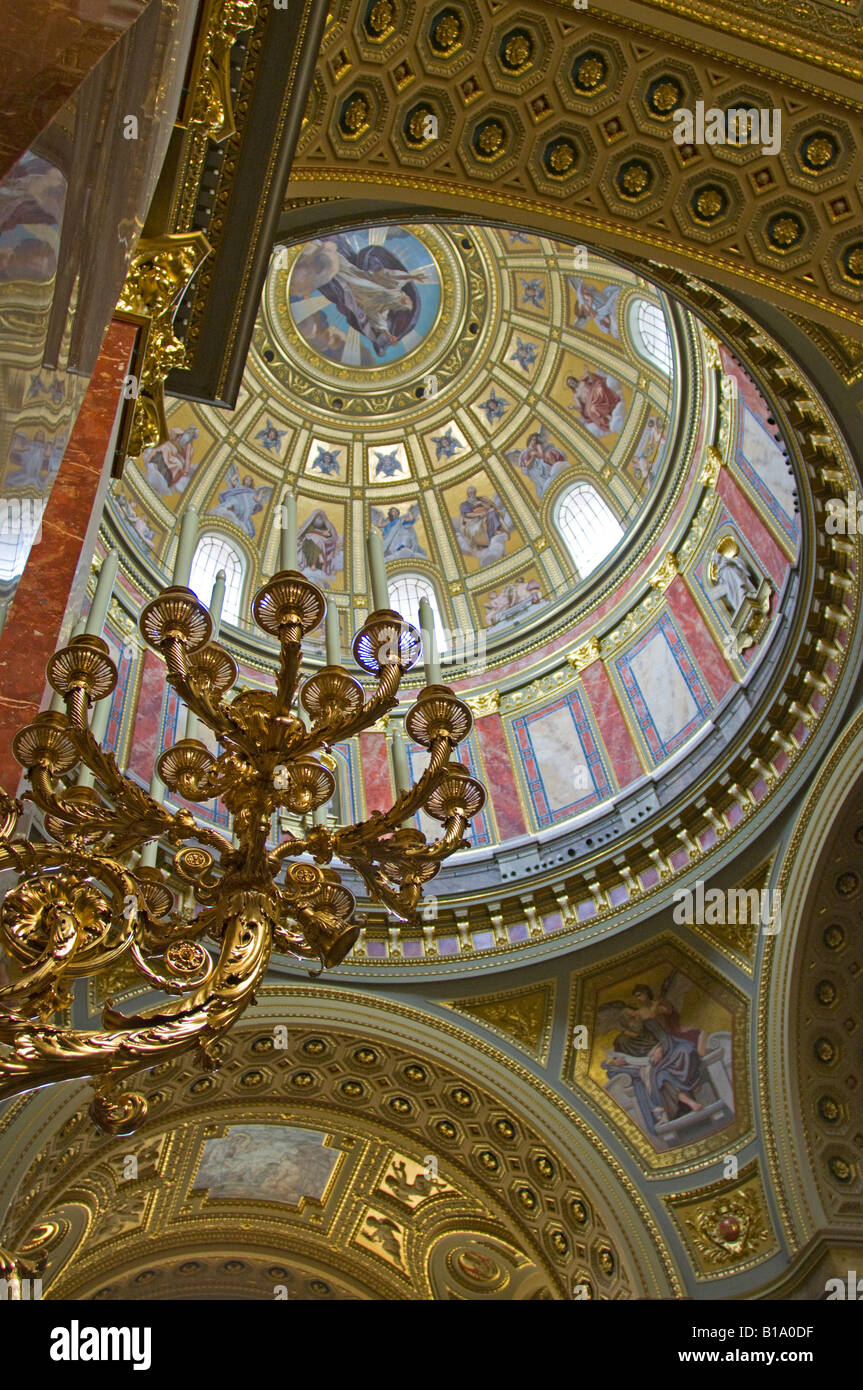 Budapest, Ungheria. St Steven Cattedrale interno Foto Stock