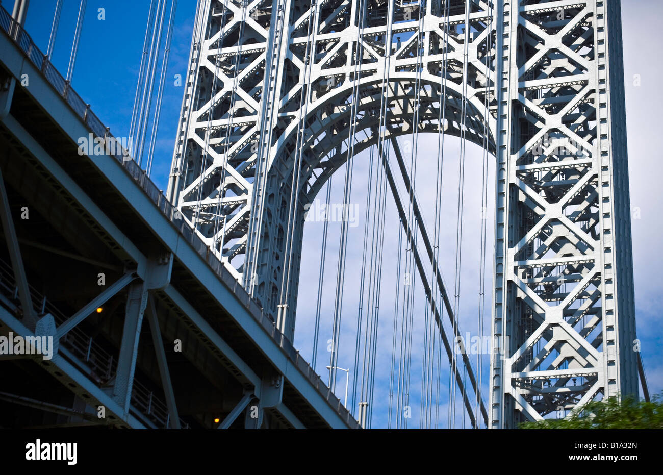 George Washington Bridge nel centro di Manhattan a New York City Foto Stock