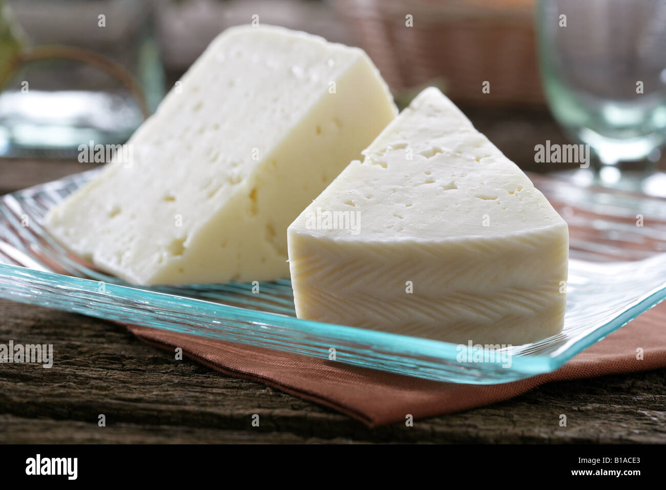 Soft formaggio di pecora Foto Stock