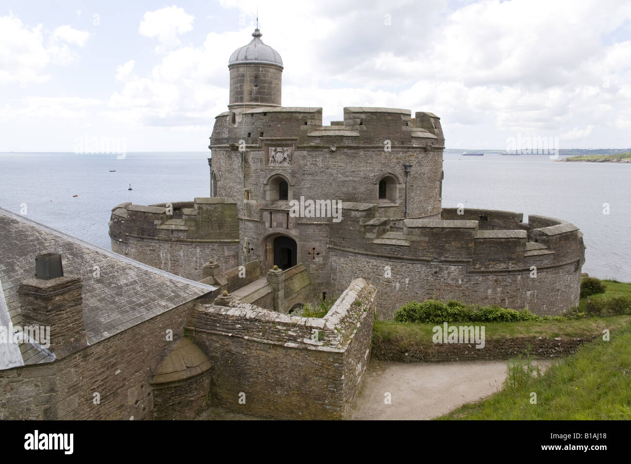 St Mawes Castello Tudor, Cornwall, Inghilterra. Foto Stock