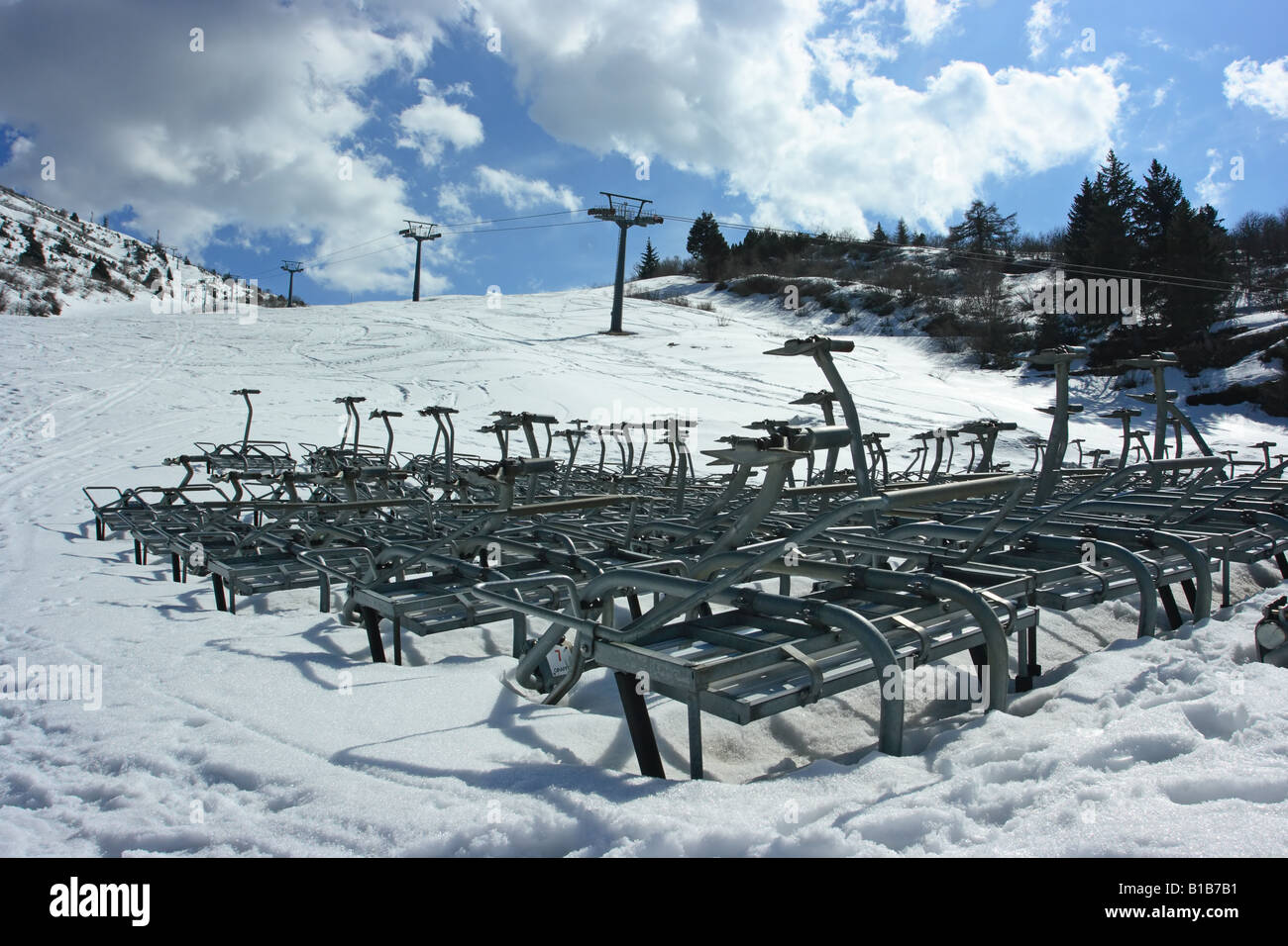 Per la prossima stagione di sci terminato Foto Stock