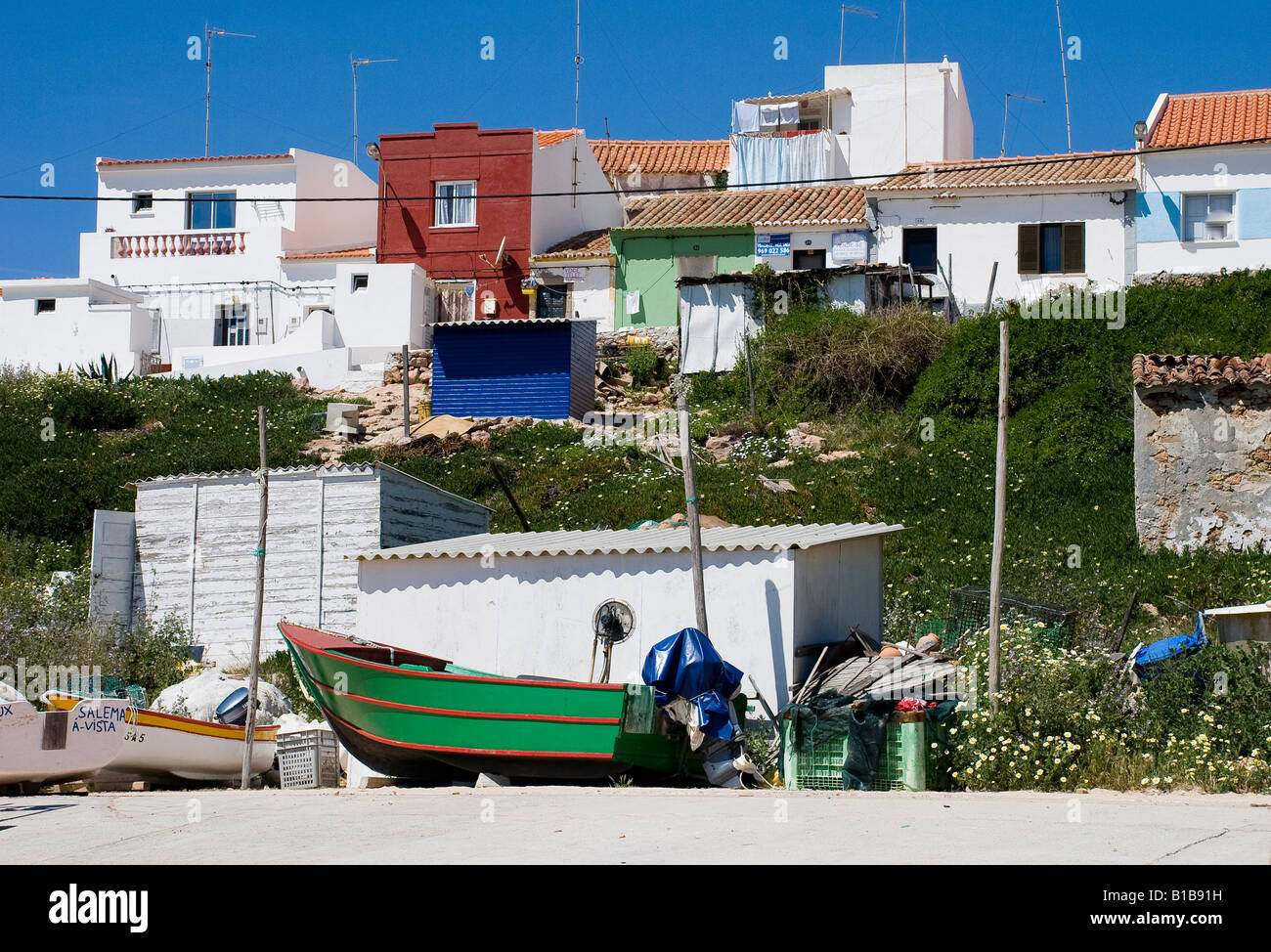 La città di pescatori di salpe Foto Stock