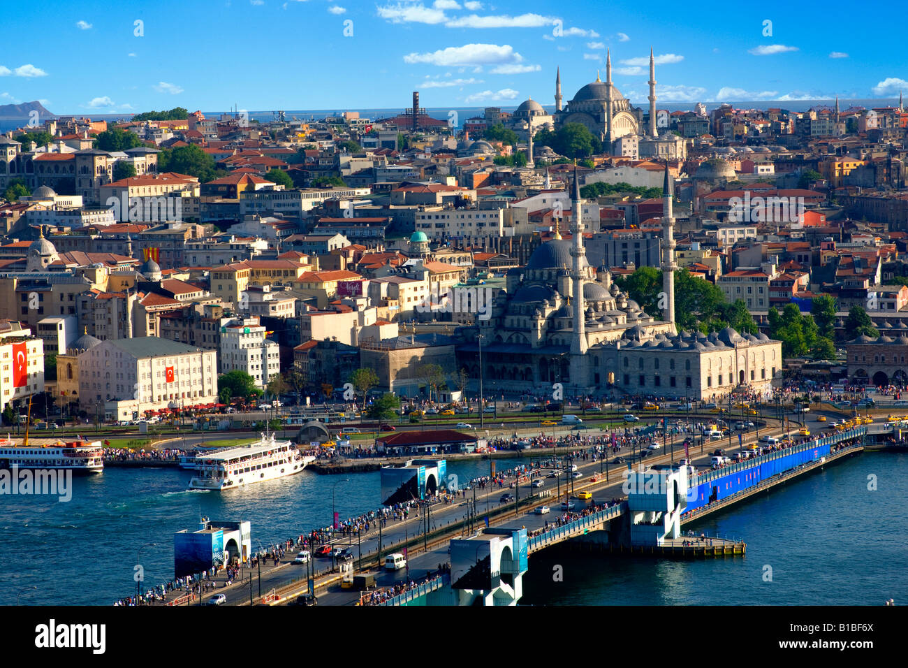Istanbul vista dalla Torre di Galata Foto Stock
