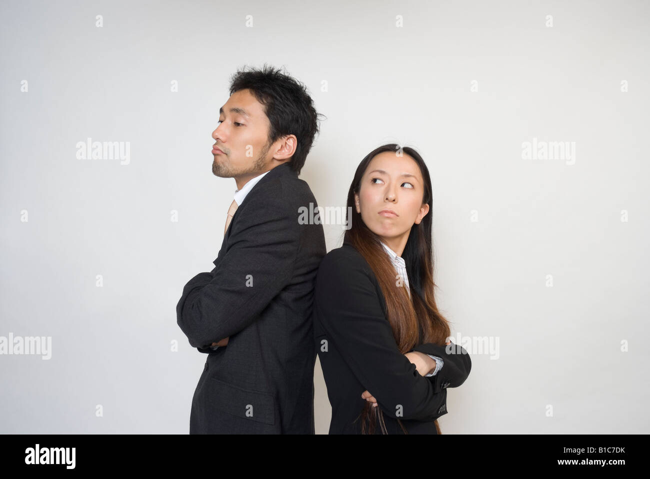 Due persone di affari di fronte Foto Stock