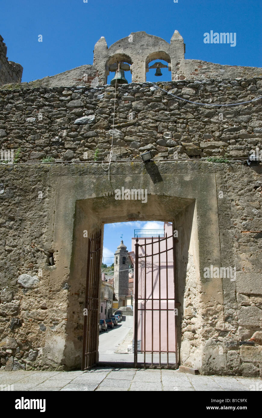Il vecchio gateway San Piero in Campo Isola d'Elba toscana italia Foto Stock