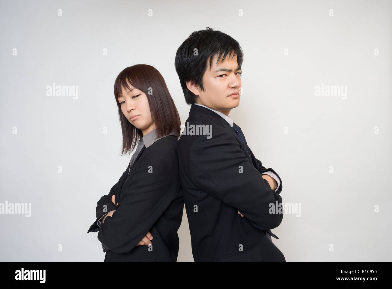 Due persone di affari di fronte Foto Stock