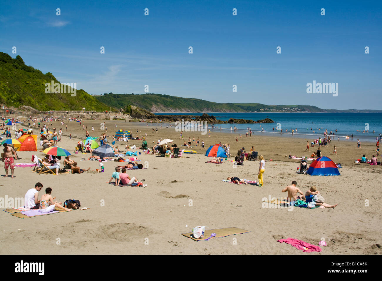 La spiaggia a Looe Cornwall Regno Unito Foto Stock