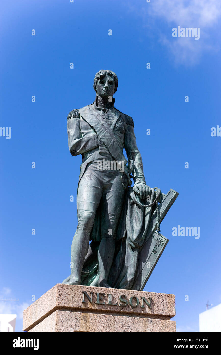 Lord Nelson monumento nazionale di Piazza degli Eroi di Bridgetown Barbados Caraibi Foto Stock