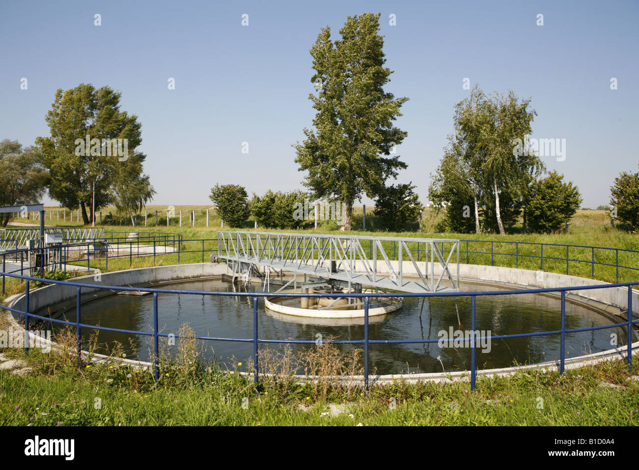 Città impianto di depurazione delle acque reflue Foto Stock