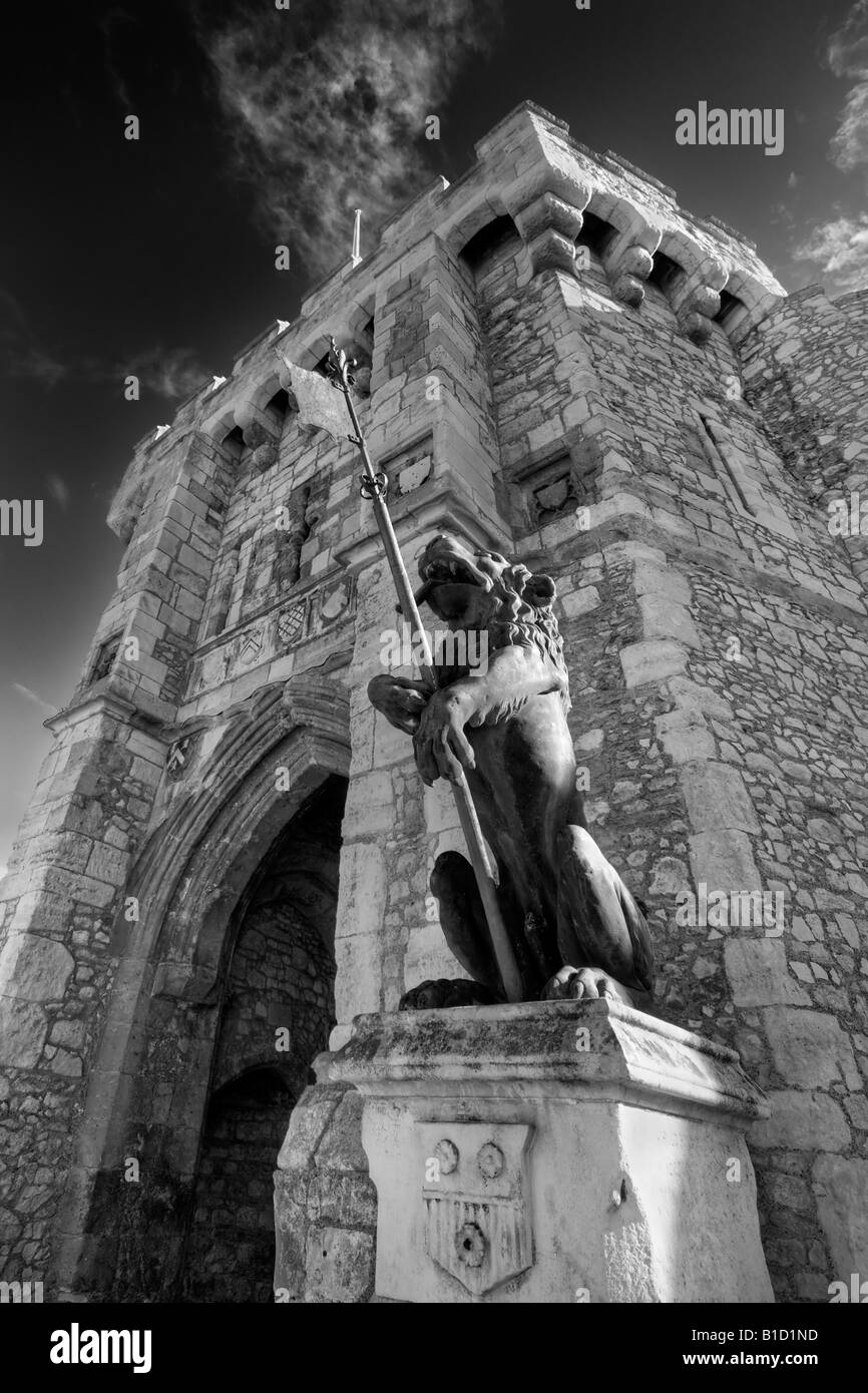 Southampton City Gate. Vedere anche la versione a colori Foto Stock