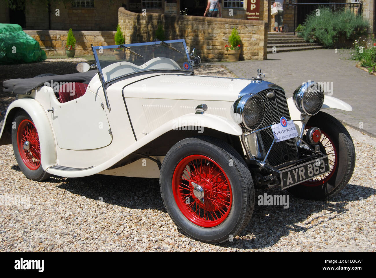 Auto d'epoca Wolseley Hornet del 1932, il Cotswolds Motor Museum, l'Old Mill, Bourton-on-the-Water, Gloucestershire, Inghilterra, Regno Unito Foto Stock