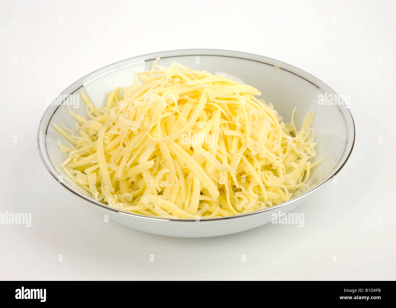 Ciotola di formaggio grattugiato Foto Stock