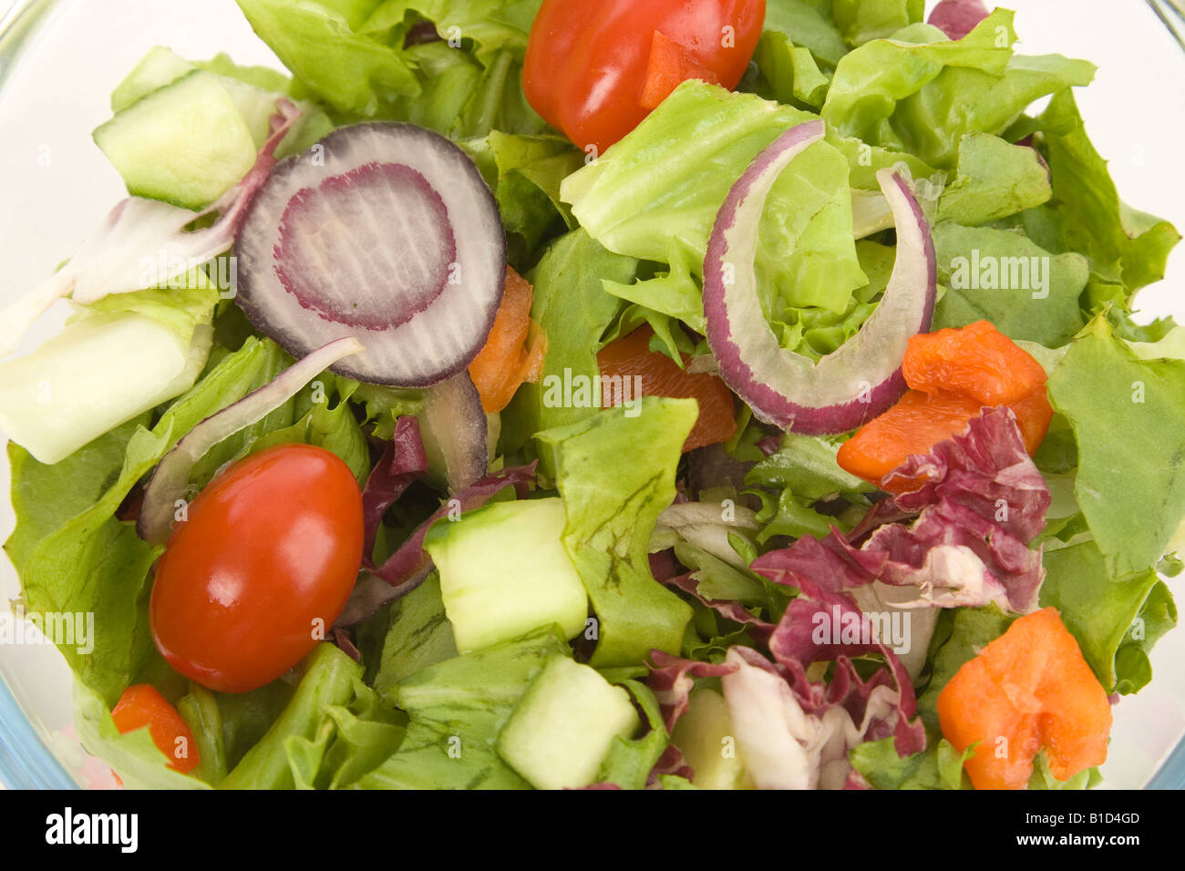 Ciotola di insalata mista Foto Stock