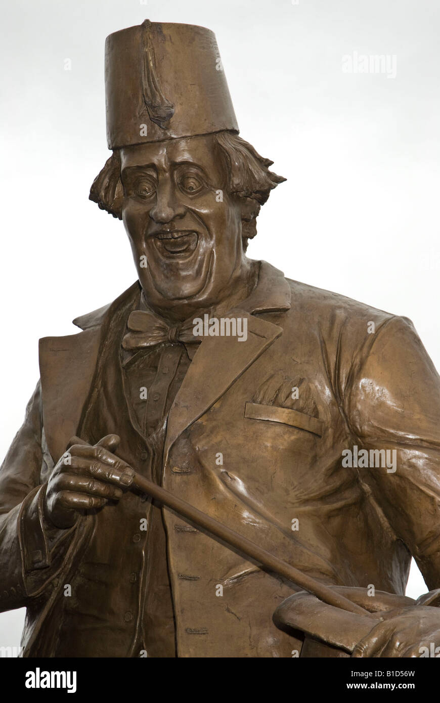 Statua di Tommy Cooper Caerphilly Foto Stock