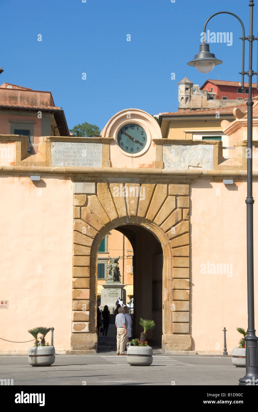 Porta di ingresso in Portoferraio Isola d'Elba toscana italia Foto Stock