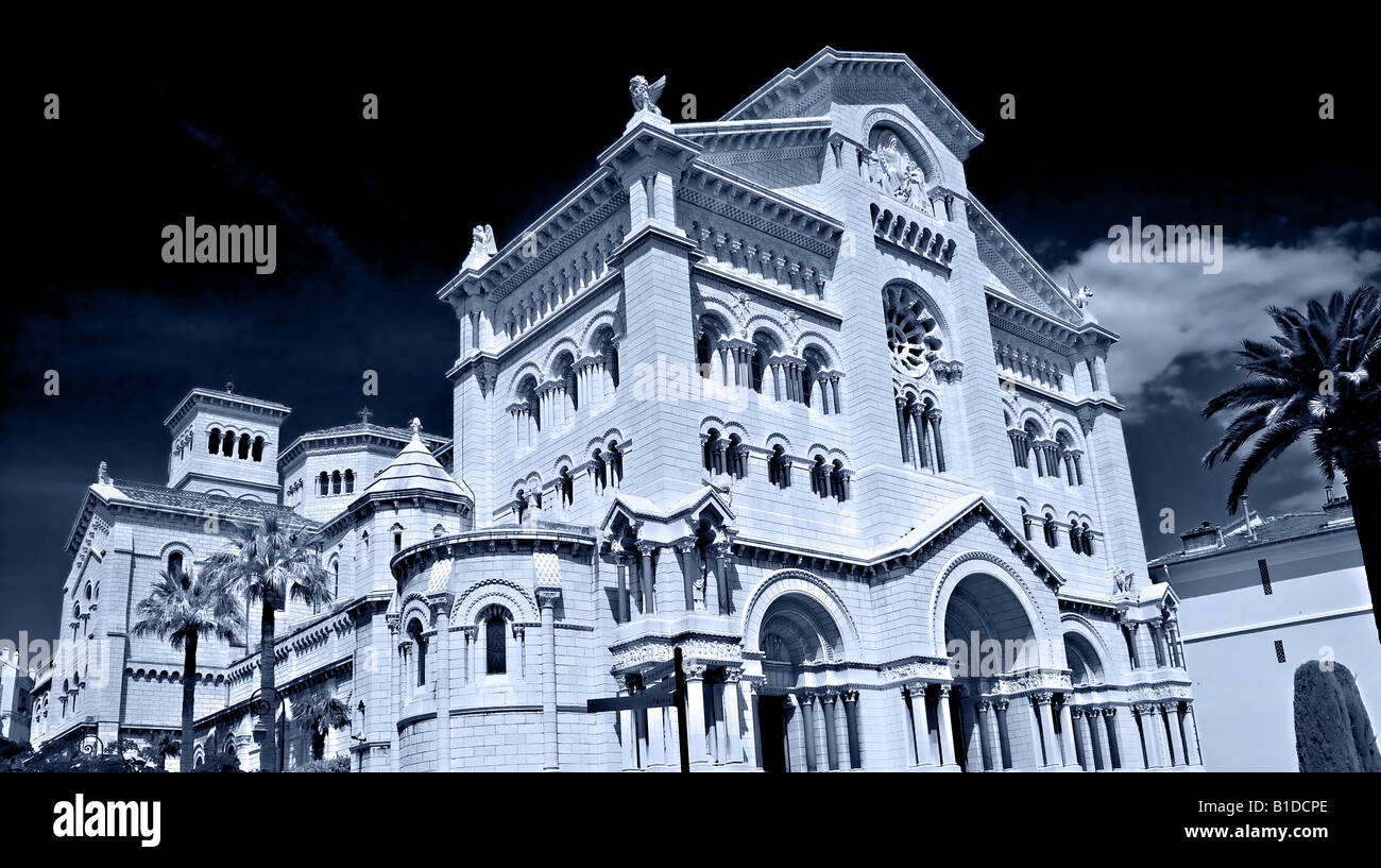 Il PRINCIPATO DI MONACO, l'Europa. Cattedrale del Principato di Monaco in Europa occidentale Foto Stock