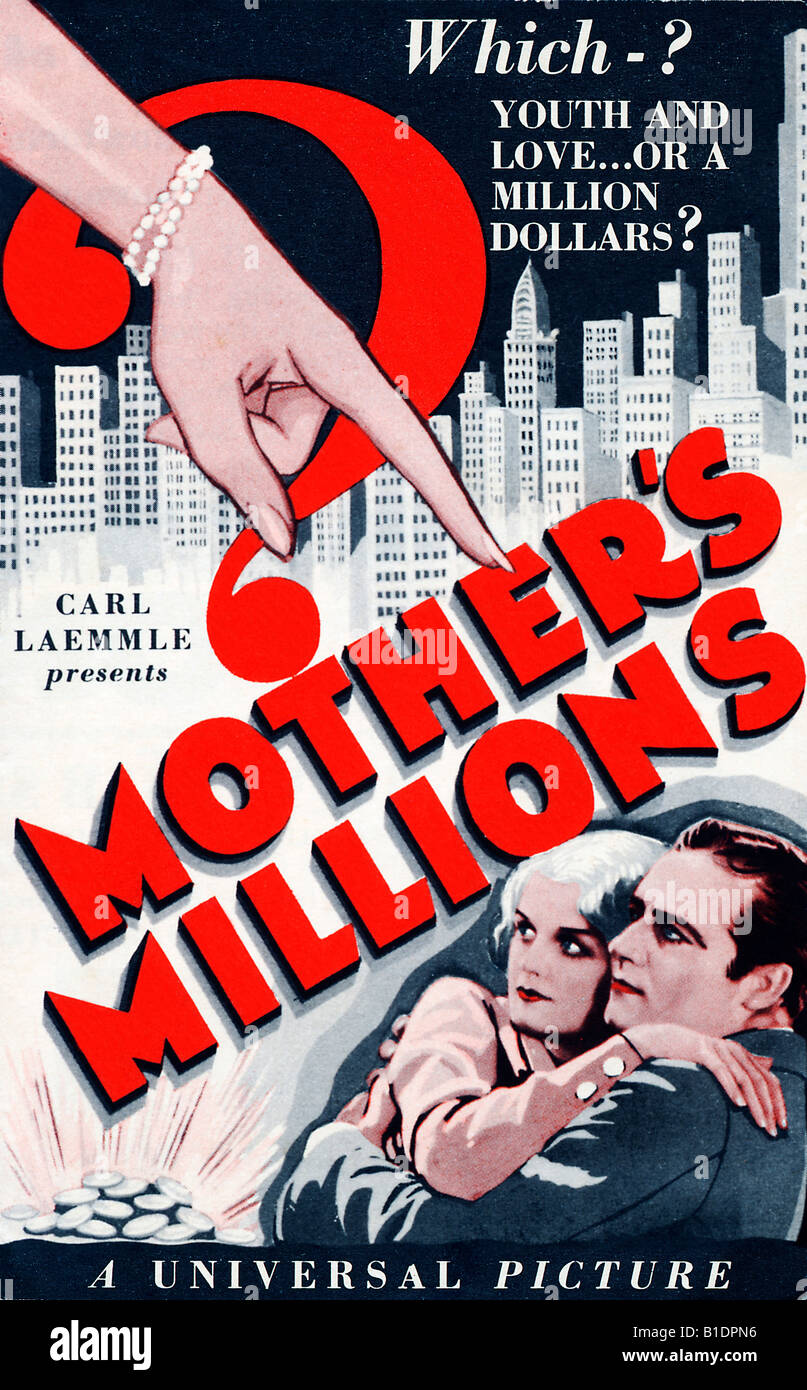 Le madri milioni film 1931 aka La Lupa un unprincipled finanziere femmina cerca di ottenere anche con un rivale railroad acquirente Foto Stock