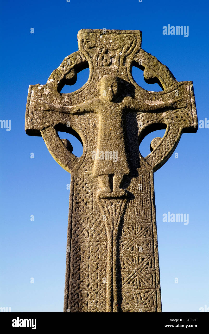 Kilfenora elevata Cross Burren Center,Clare, Irlanda Foto Stock Kilfenora elevata Cross Burren Center,Clare, Irlanda Foto Stock