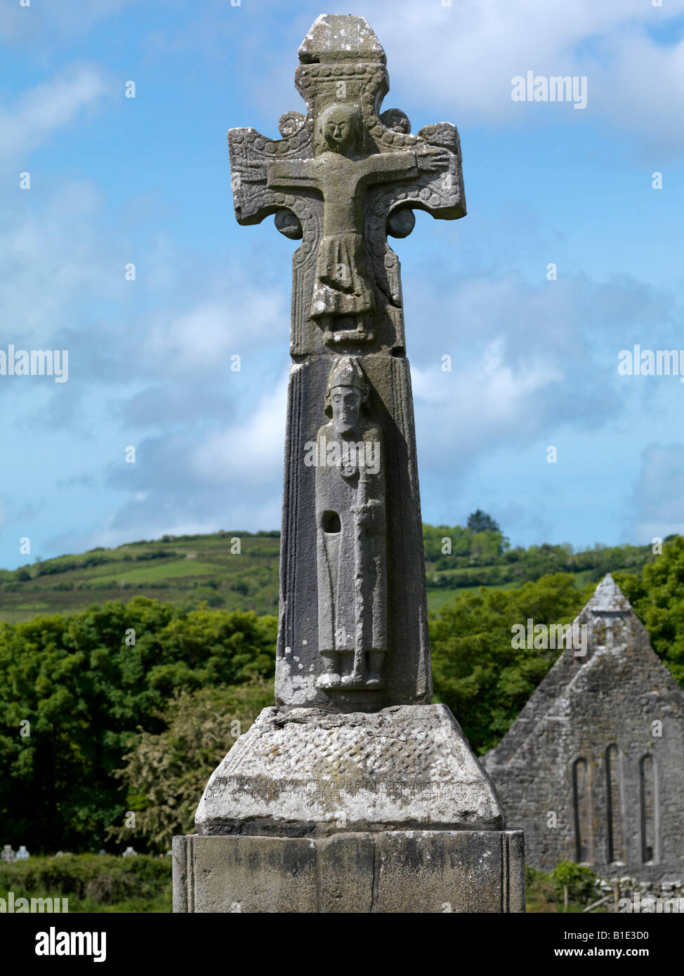 Elevata Cross Dysert O'Dea Castello Corofin Clare Irlanda Foto Stock Elevata Cross Dysert O'Dea Castello Corofin Clare Irlanda Foto Stock