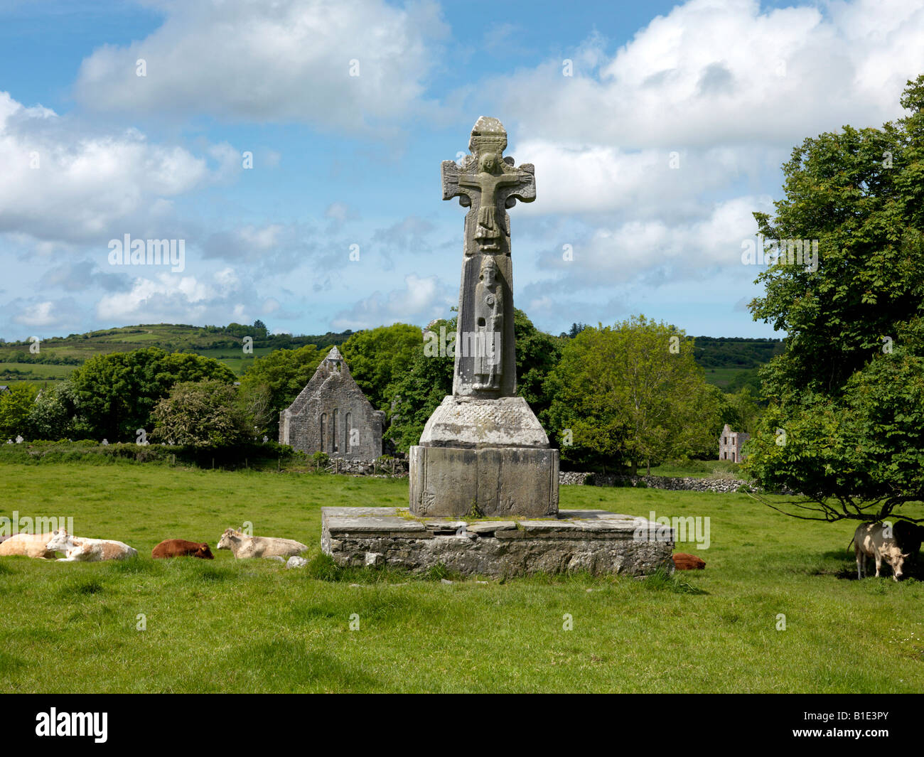 Elevata Cross Dysert O Dea Clare Irlanda Foto Stock Elevata Cross Dysert O Dea Clare Irlanda Foto Stock