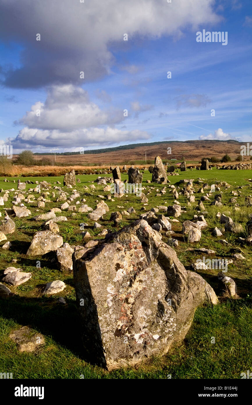 Beaghmore circoli di pietra Co Tyrone Irlanda del Nord Foto Stock