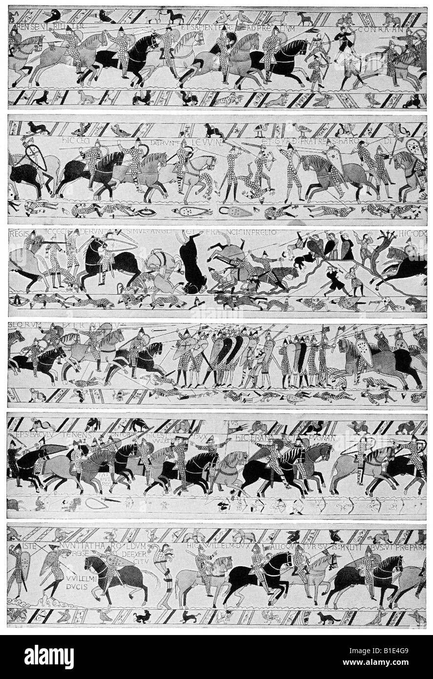 Arazzo di Bayeux Foto Stock