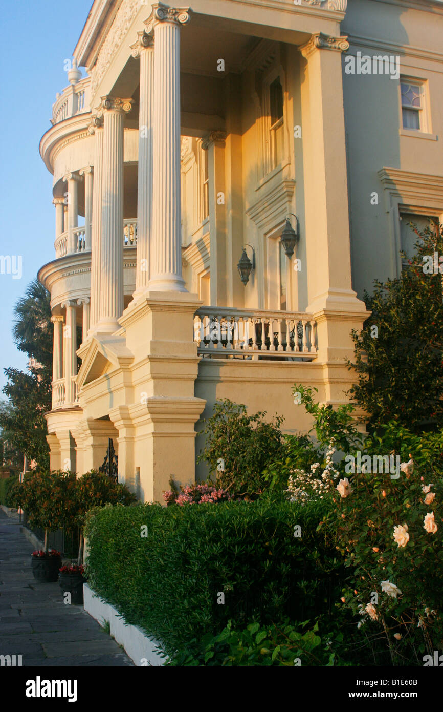 Storica Charleston home sul lungomare di Charleston, Carolina del Sud Foto Stock