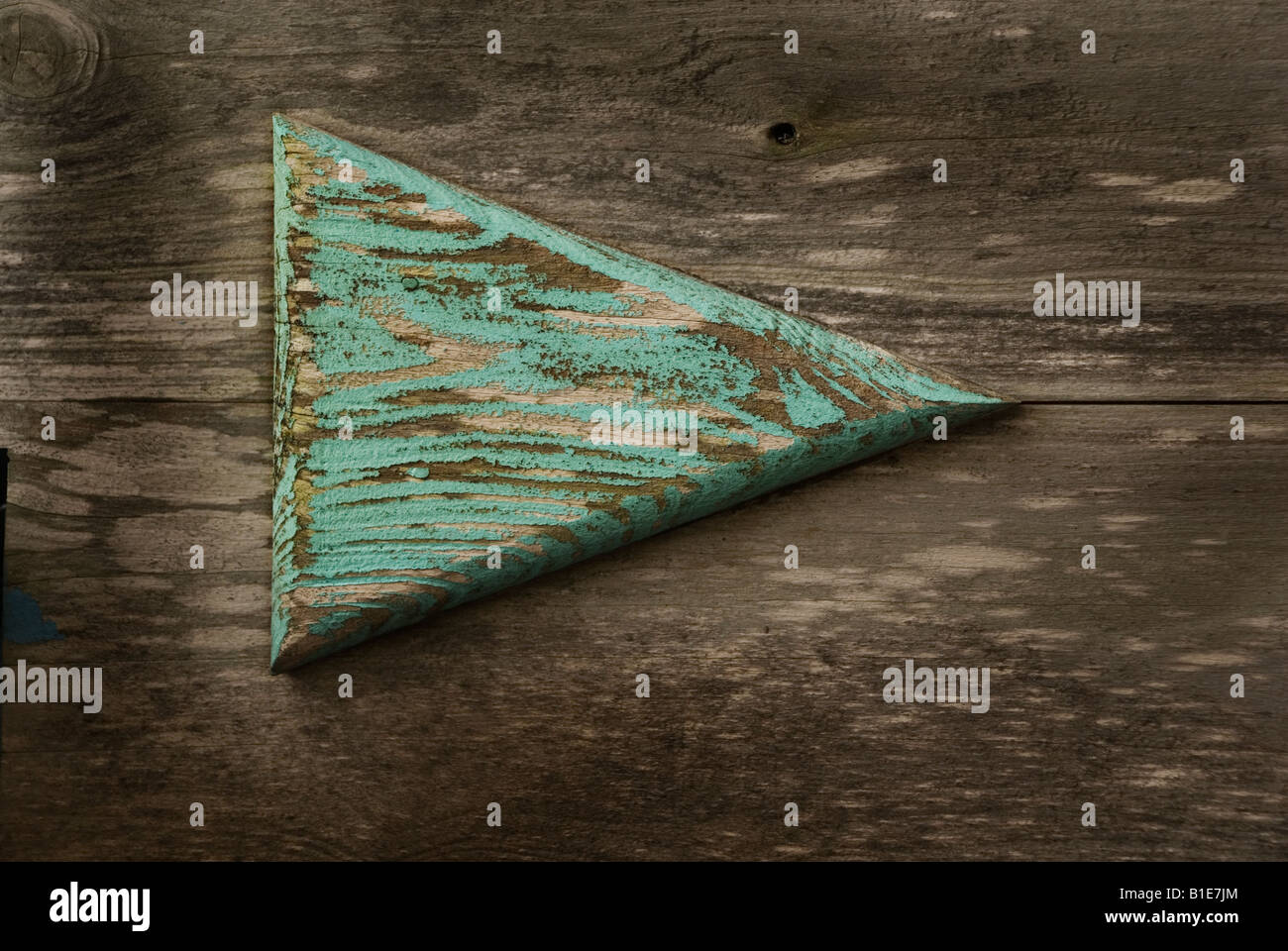 triangolo di legno Foto Stock