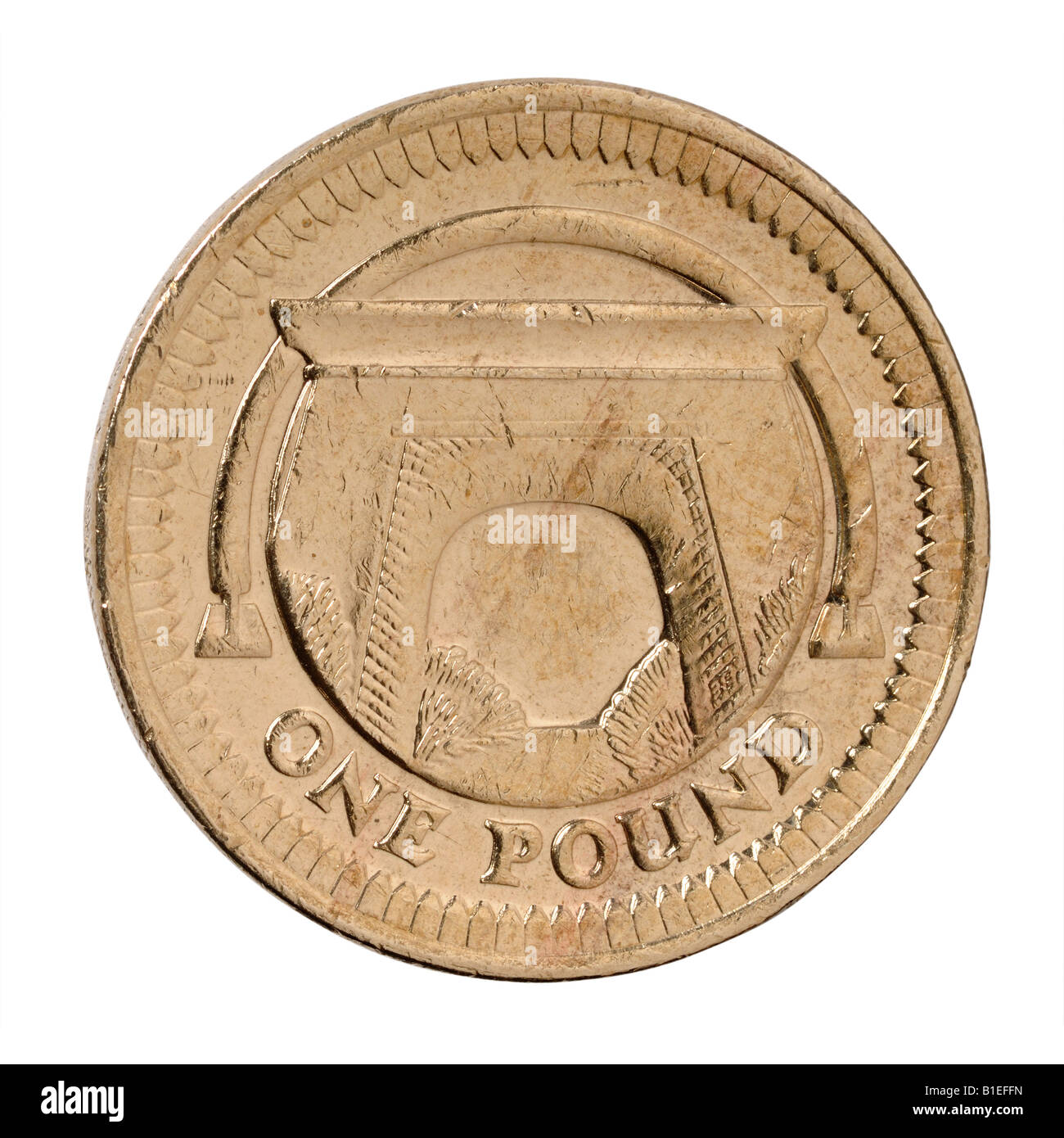 A £1 per una sterlina moneta Foto Stock