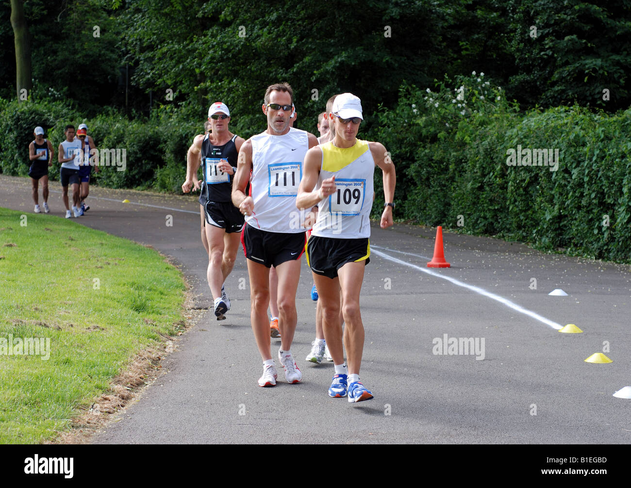 Corsa a piedi a Leamington Spa, England, Regno Unito Foto Stock