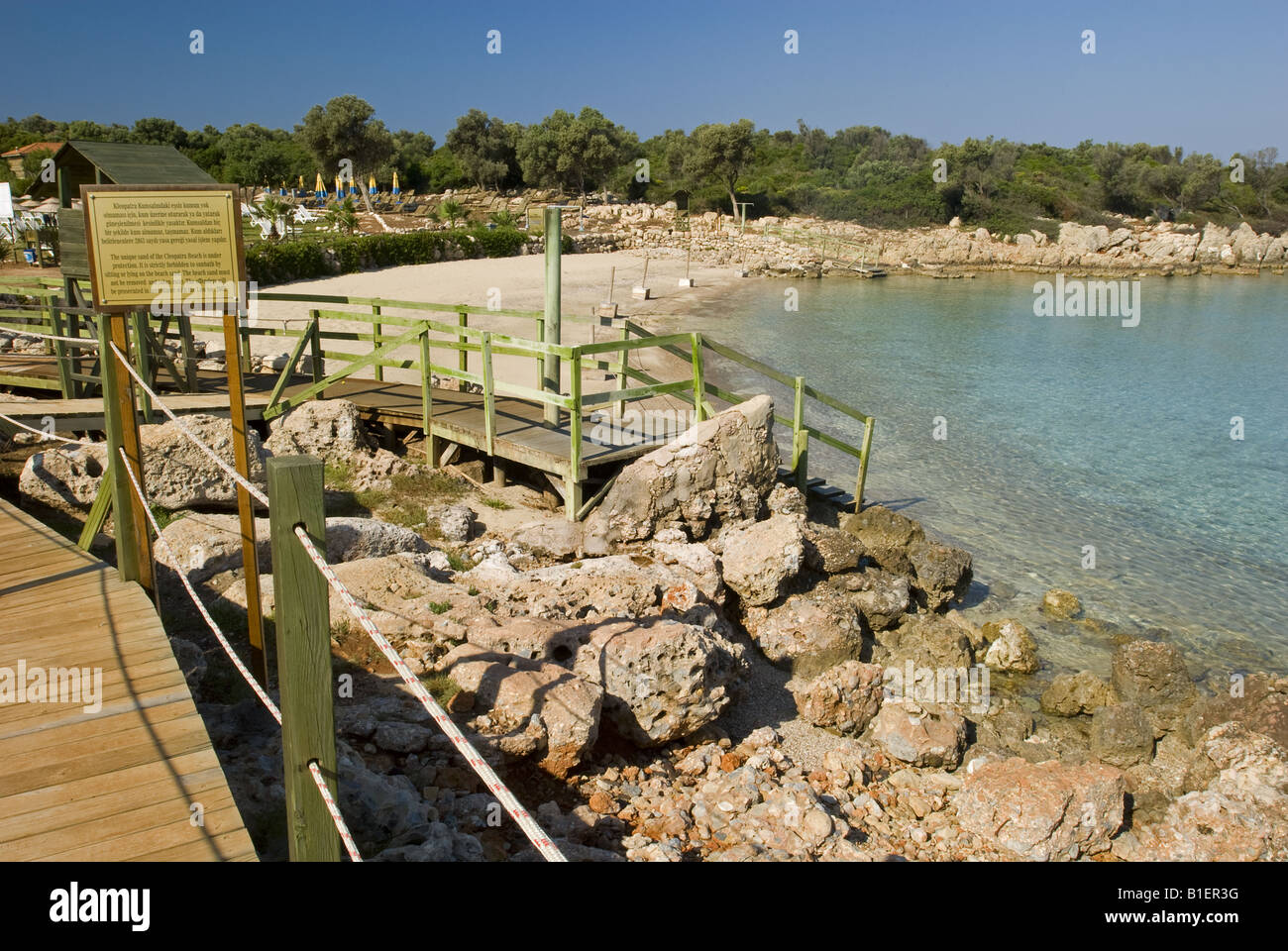 Spiaggia di Cleopatra Sedir Isola Baia di Gokova Marmaris Turchia Foto Stock