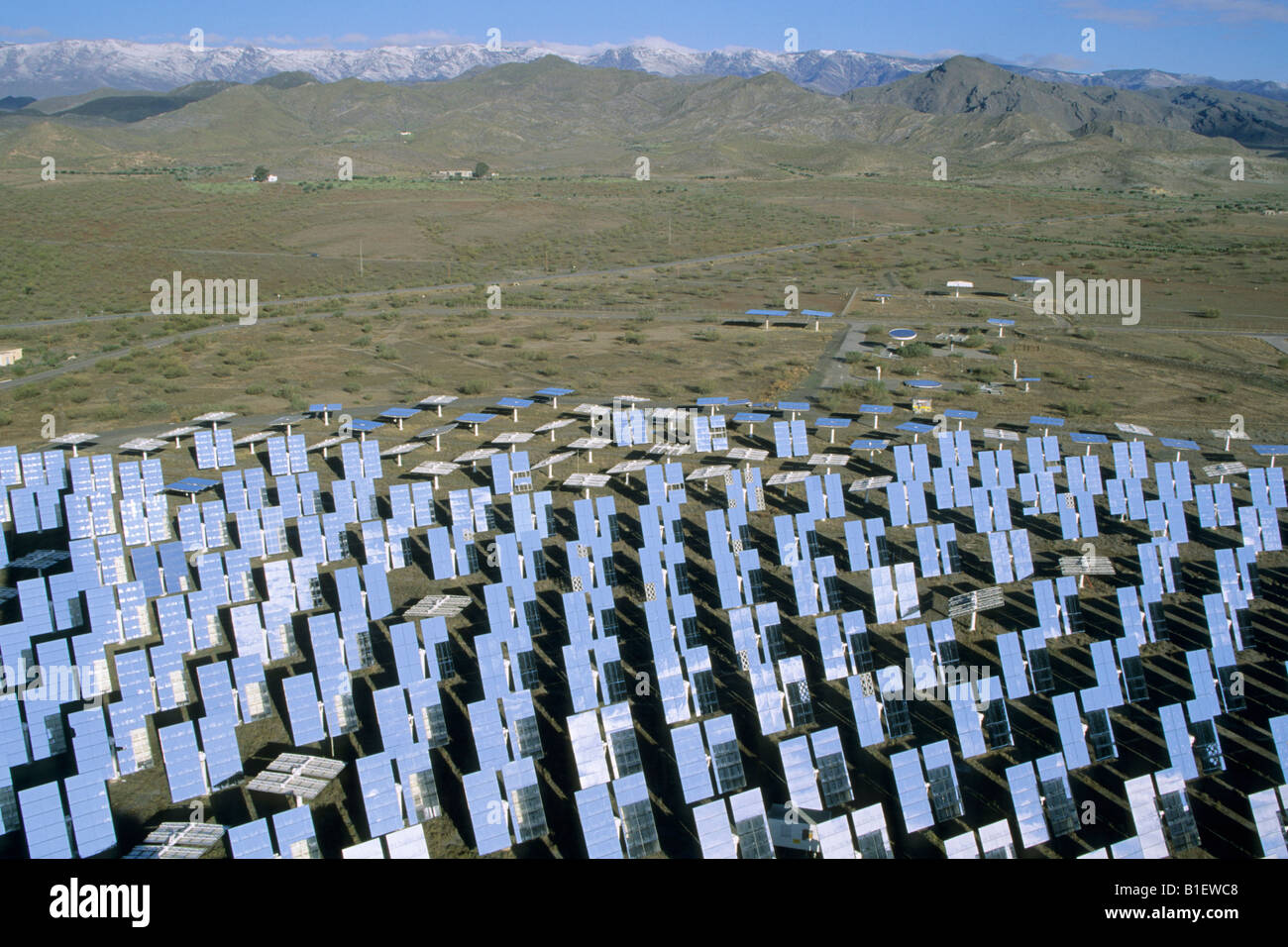 L'Almeria solare centro della piattaforma è la s è il più grande centro di ricerca e sviluppo e test Foto Stock