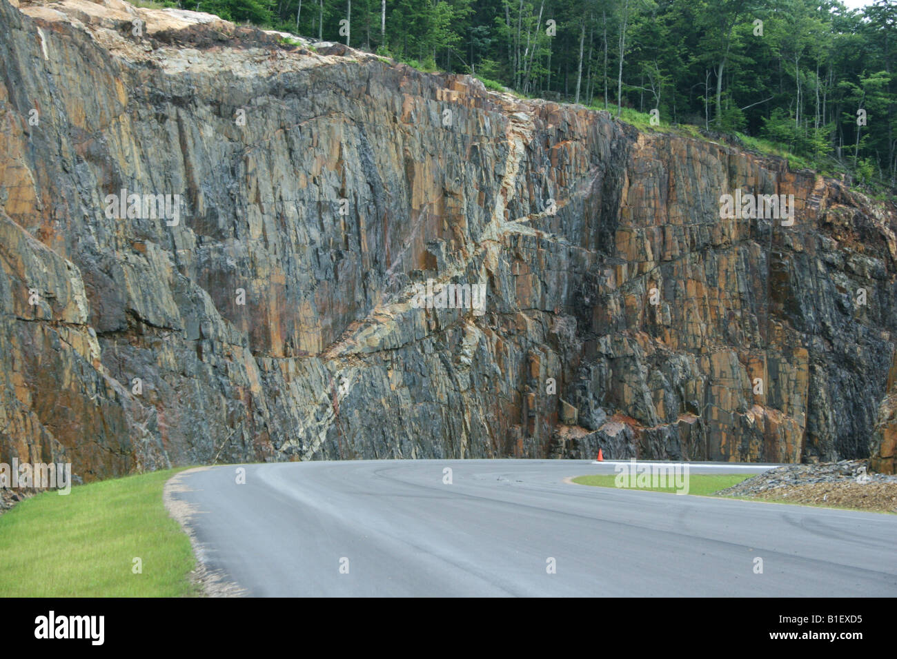 Le intrusioni Dike & davanzale Interstate 80 New Jersey Foto Stock